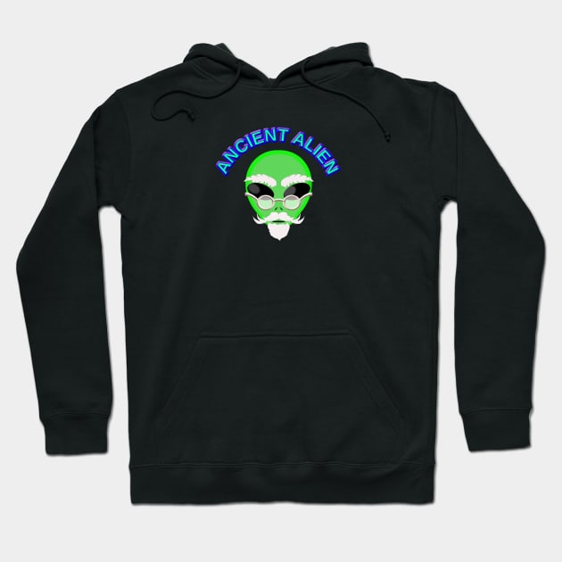 Ancient Alien Head Hoodie by Braznyc